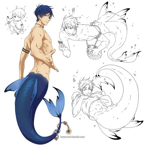 Rei is such a pretty merman. At least in this form he’s unable to drown. | Sereias e tritões ...