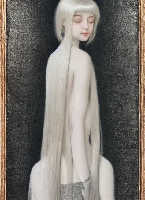 thin young beautiful angel with silver hair so long, | Stable Diffusion | OpenArt