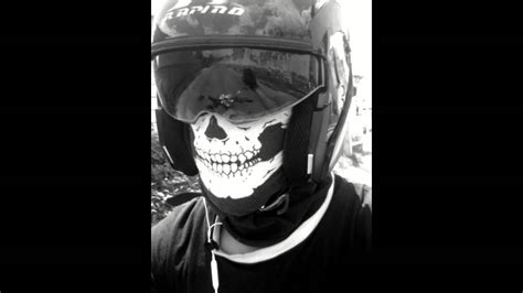 Motorcycle skull mask - YouTube