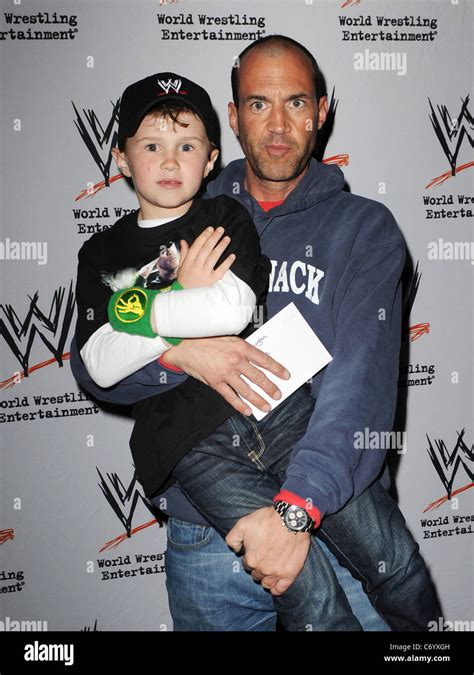 Johnny Vaughan and son Rafferty The Wrestlemania Revenge Tour party at ...