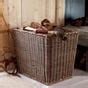Burley Log Rattan Storage Basket - Brown | OKA US