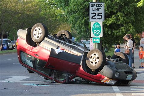 Flipped Car at Floyd & Boulevard | My understanding is that … | Flickr