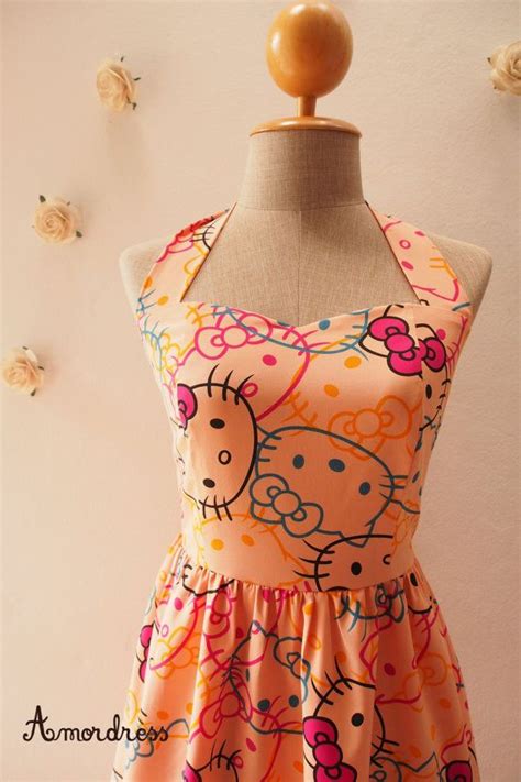 Hello Kitty Cute Dress Kawaii Halter or Straps Dress | Etsy | Cute ...