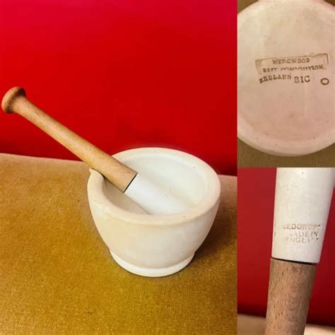 ANTIQUE WEDGWOOD BEST Composition Pestle & Mortar Made England Kitchenalia Small £62.00 ...