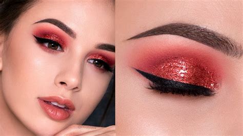 Red And Black Glitter Eyeshadow