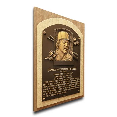 Oakland Athletics Catfish Hunter Hall of Fame Plaque Canvas