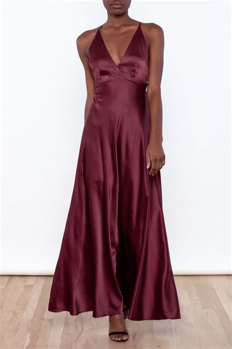 Satin Wine Dress | Wine dress, Dresses, Wine colored dresses