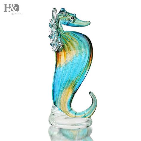 H&D Figurines Miniatures Little Seahorse Sea Sculpture Wild Life Figurine Handmade Craft Hand ...