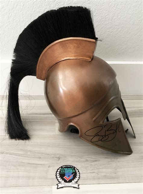 Gerard Butler Signed Spartan Helmet 300 King Leonidas Beckett BAS 3 ...