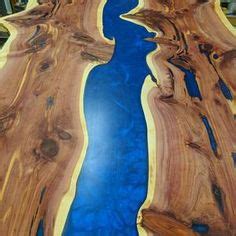 Wood slab table