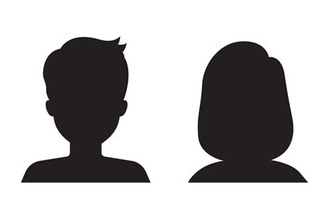 Male and female silhouette vector illustration 5217573 Vector Art at ...