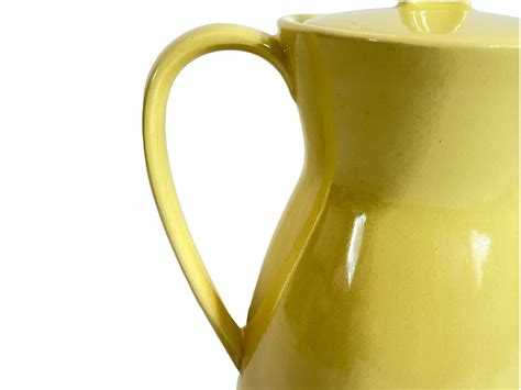 Mid century Coffee Pot & Lid - Mustard Yellow Pottery - Mod Mid Century ...