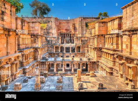 Rani ki vav, an intricately constructed stepwell in Patan. A UNESCO world heritage site in ...