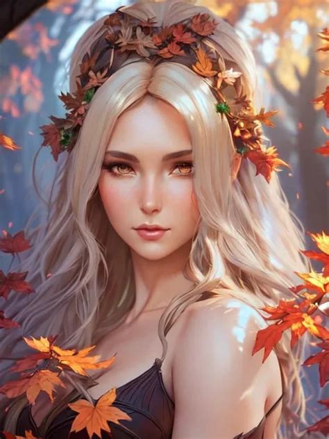 dryads autumnal feminine great beauty and very beaut...