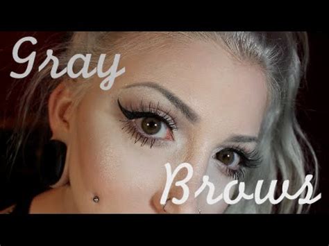 Eyebrow Tutorial for Silver/White/Grey/Gray Hair. - YouTube