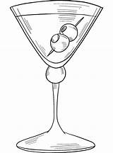 Martini Glass coloring Page  ColouringPages sketch template