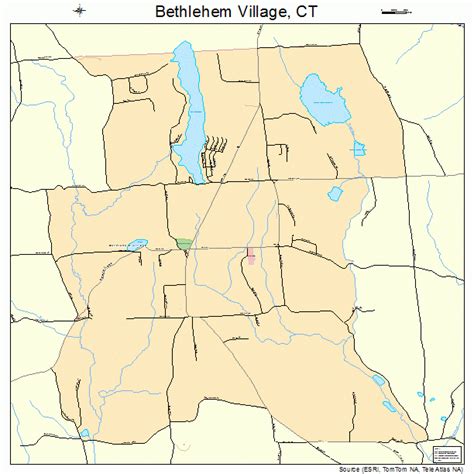 Bethlehem Village Connecticut Street Map 0904945