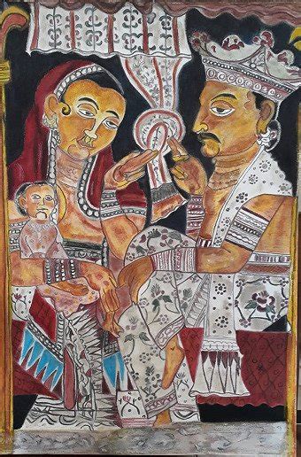 Traditional mural painting Painting by Waruni Karunaratne