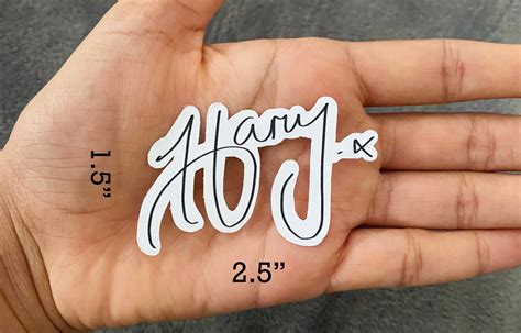 Harry Styles Signature Vinyl Sticker | Etsy