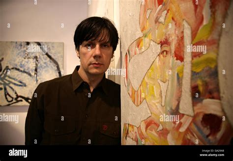 Former member of The Stone Roses turned artist John Squire at the launch of his exhibition 'John ...