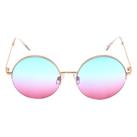 Blue Tinted Round Sunglasses | Claire's US