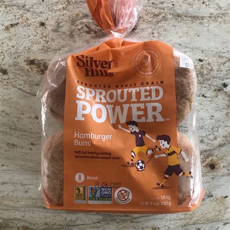 Silver Hills Sprouted Bakery Sprouted power hamburger buns Review ...