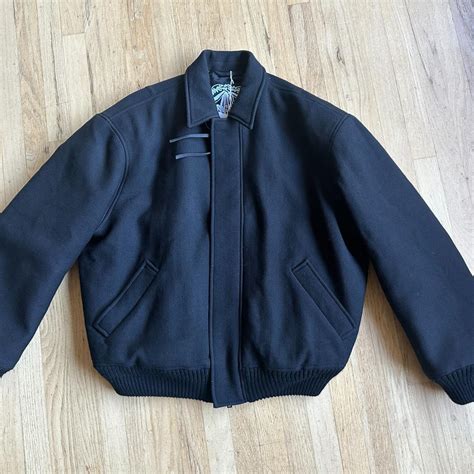 Acne Studios men's black bomber jacket L NEW with... - Depop