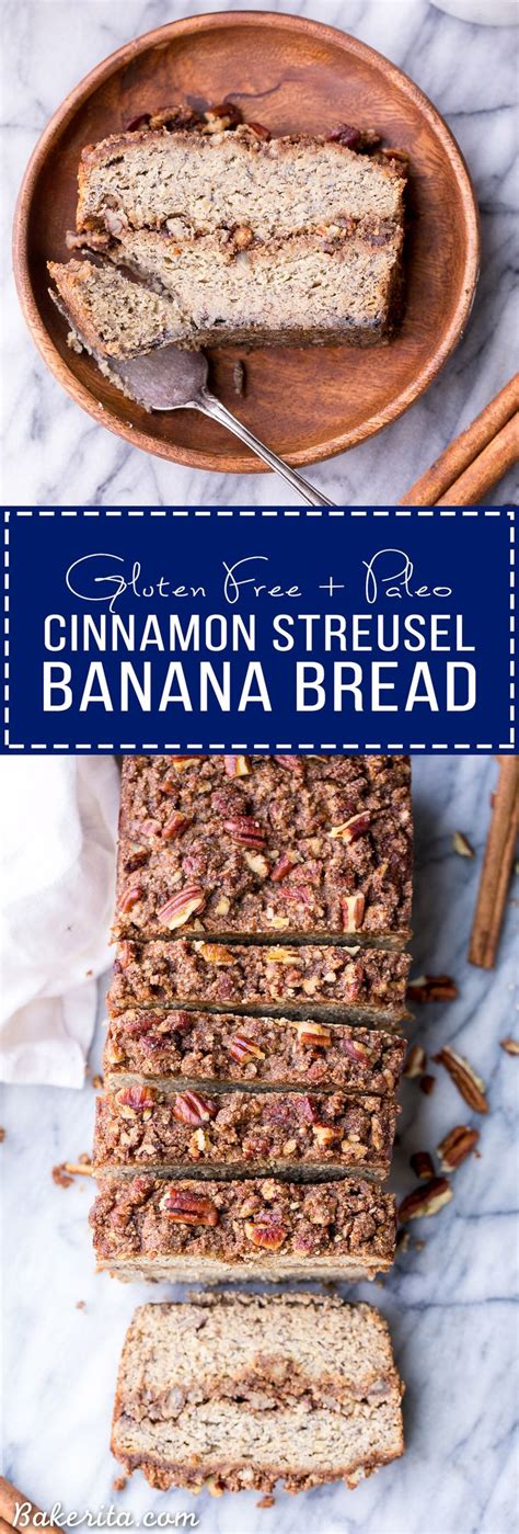 Paleo Cinnamon Streusel Banana Bread | Recipe | Sugar free bread, Paleo baking, Paleo dessert