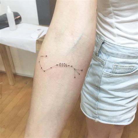 Scorpius constellation tattoo on the right inner