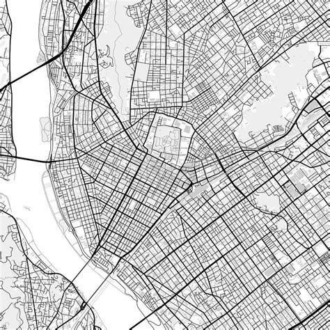 Downtown map of Shizuoka, Japan (静岡市) - HEBSTREITS Sketches