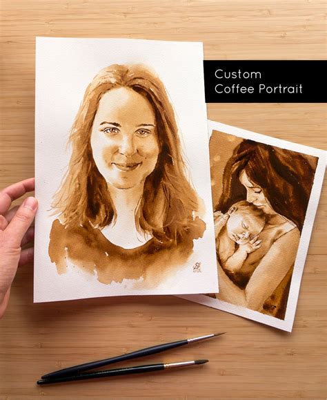 Custom Coffee Portrait Commissions - Painted with coffee : r/artstore