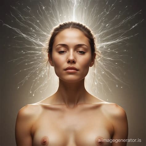 Embodied Spirituality Human Figure Amid Ethereal Aura | AI Image Generator