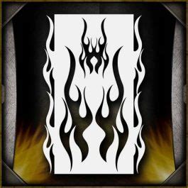 Flames 6 Airbrush Stencil Template - For Painting Motorcycles