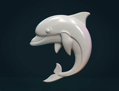 Dolphin Relief - 3D Model by Skazok