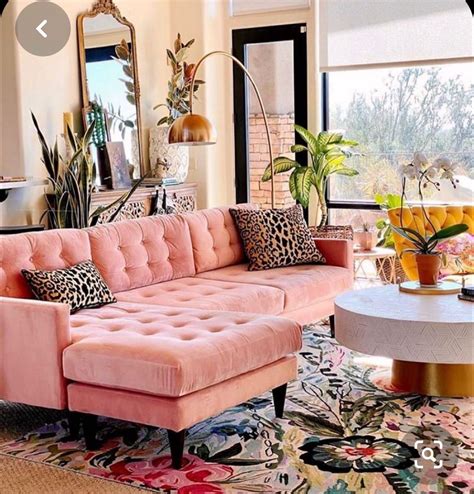 Pink Couches in a Cozy Living Room