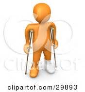 Cartoon Woman With A Cast And Crutches Posters, Art Prints by - Interior Wall Decor #442664