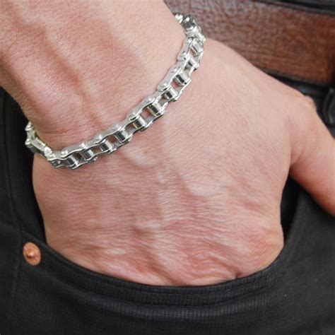 Mens Silver Bike Chain Bracelet | Otis Jaxon Silver Jewellery