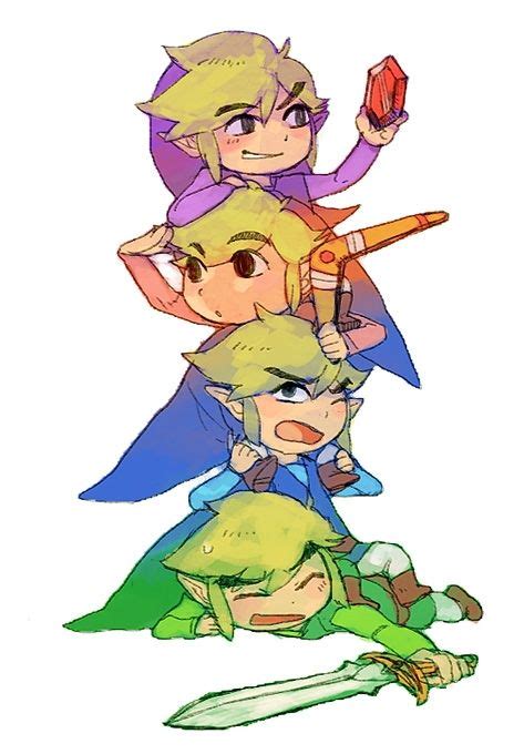 4 swords #nintendo #legendofzelda #fanart The Legend Of Zelda, Wind Waker, Illustration Photo ...