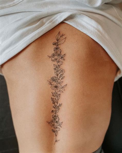 75 Unique Small Tattoo Designs & Ideas : Prettiest Birth Flower Spine Piece I Take Yo… in 2023 ...