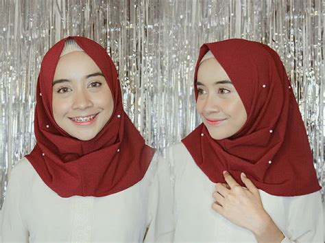 Warna Jilbab Terakota - Voal Motif