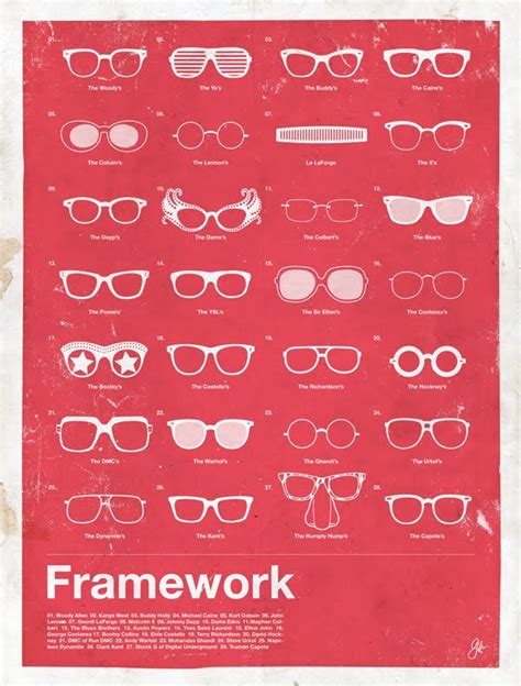 If It's Hip, It's Here (Archives): Frameworks Posters By Moxy Creative Celebrate Famous Eyeglass ...