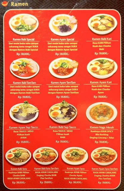 Harga Menu Hakata Ikkousha Terbaru 2017