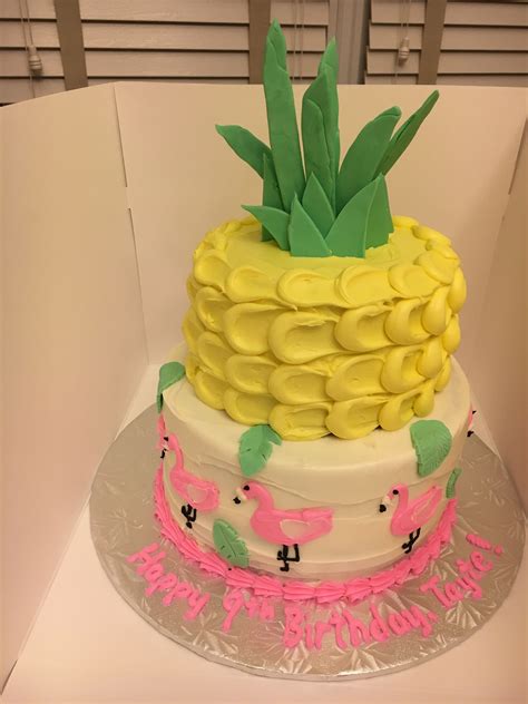 Pineapple and Flamingo summer birthday cake | Flamingo birthday cake, Beach birthday cake ...