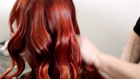 ORANGE RED - Hair Color tutorial - YouTube
