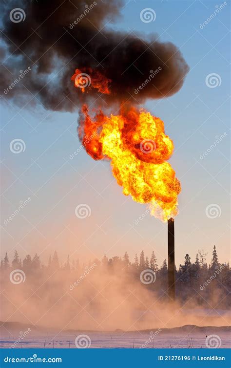 Gas Flare stock photo. Image of flow, fumes, fume, drilling - 21276196