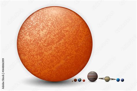 Solar System Planets Size Comparison Sphere Vector Im - vrogue.co