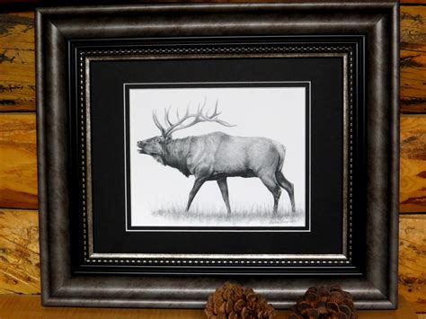 Elk Art Print, Wildlife Art Print, Gift for Outdoorsman, Animal Print Elk, Gift for Hunter, Gift ...