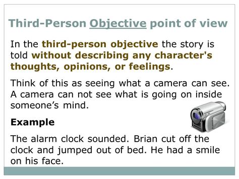 Narration – Point of View - ppt download | Point of view, Objective point of view, Thoughts and ...