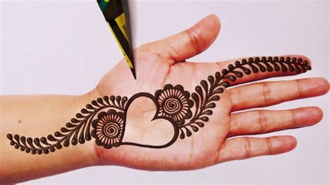 Beautiful Love Heart Mehndi designs| Stylish mehndi design| Easymehndi ...