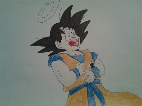 Goku laughing by Jelenadbz on DeviantArt